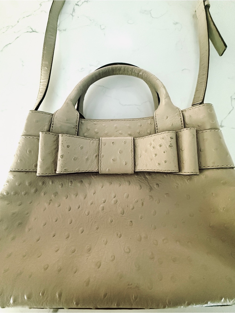 Kate Spade Elegant Bow-Accent vintage Women's Tote Bag in Taupe